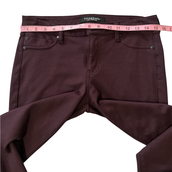 Liverpool Los Angeles Trouser Kelsey Knit Aubergine Purple Size 8/29 Petite - Picture 4 of 9